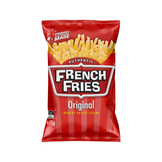 French Fries Original Potato Chips are crunchy salted potato straws with a uniquely satisfying crunch! Proudly Australian Made, Gluten Free, Vegetarian Friendly & great for entertaining. No artificial colour or preservatives. Halal suitable. Best genuine foreign Australian snacks chip French Fry in Dhaka Bangladesh.