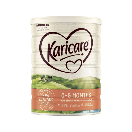 Karicare Infant Formula Stage 1 is made with the goodness of New Zealand milk. A breast milk substitute that has been trusted for generations, it is suitable for babies from birth to 6 months, free from added preservatives & artificial flavours. Halal certified. Best foreign baby milk powder in Dhaka Bangladesh.