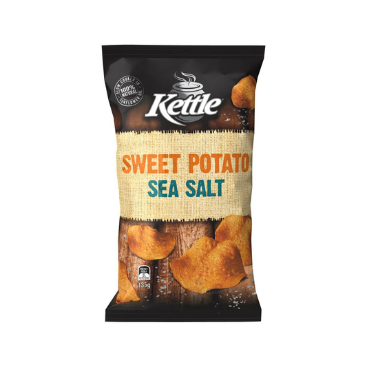 Kettle Sweet Potato Chips Sea Salt are made by slowly cooking best quality Australian sweet potatoes, to bring out the delicate flavours & vibrant colour. No artificial colours, flavours. 75% less saturated fat. Halal suitable. Gluten free. Best genuine foreign Aussie delicious healthy snacks chip in Dhaka Bangladesh.