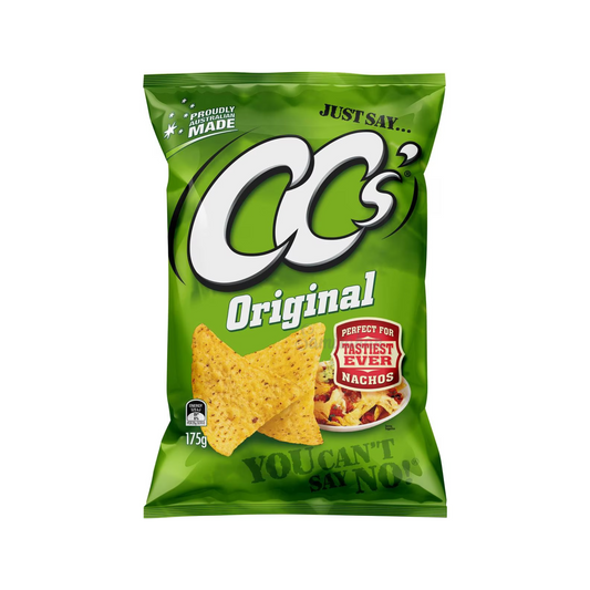 CC's Corn Chips Original are Australia's original corn chip - made with real Aussie ground corn, perfect for dipping & the tastiest ever nachos. No artificial colours or preservatives. Halal certified. Gluten free. Best genuine foreign Aussie delicious healthy food snacks nachos in Dhaka Bangladesh.
