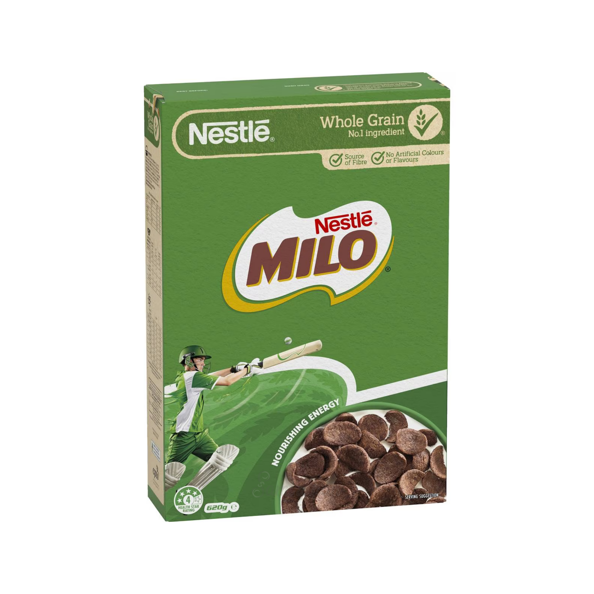 Nestle Milo Breakfast Cereal is made with whole grain wheat & corn, providing kids with a source of fibre, 11 vitamins & minerals including iron, calcium & vitamin D. It contains no artificial colours or flavours. Halal suitable. Best genuine foreign imported food healthy nutrition reasonable price in Dhaka Bangladesh.