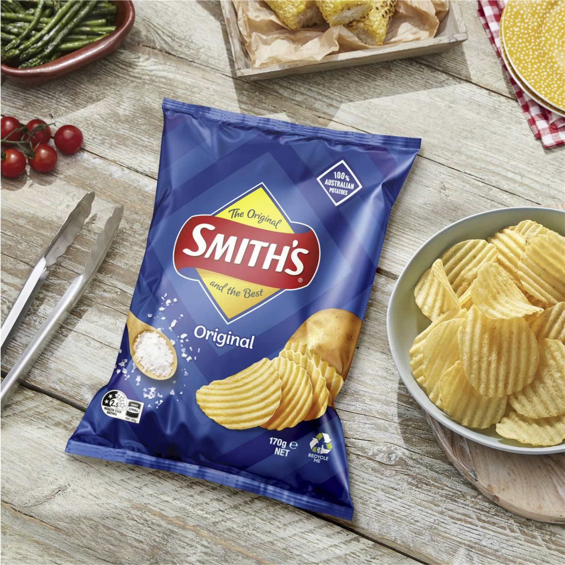 Smith's Crinkle Cut Potato Chips are made with 100% Australian potatoes & real ingredients that you can taste. Original salted flavour. Made from top quality Aussie potatoes. No artificial colours or flavours. Halal suitable. Gluten free. Best genuine foreign delicious snacks chip reasonable price in Dhaka Bangladesh.