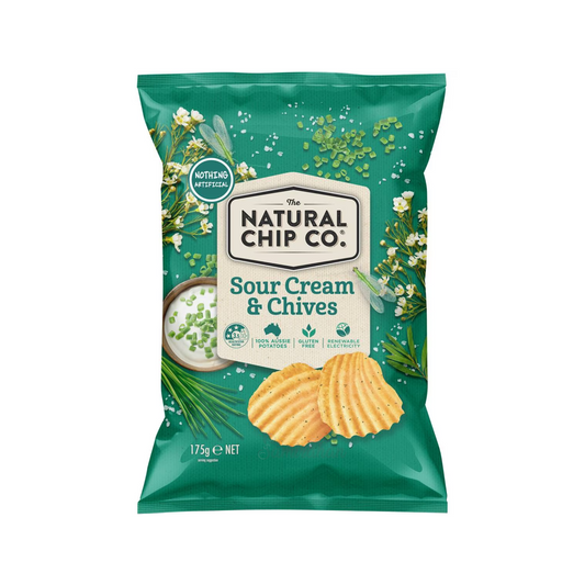The Natual Chip Co. Potato Chips Sour Cream Garden Chives tasty halal Australia snack family Best import authentic organic food healthy premium low price in bd
