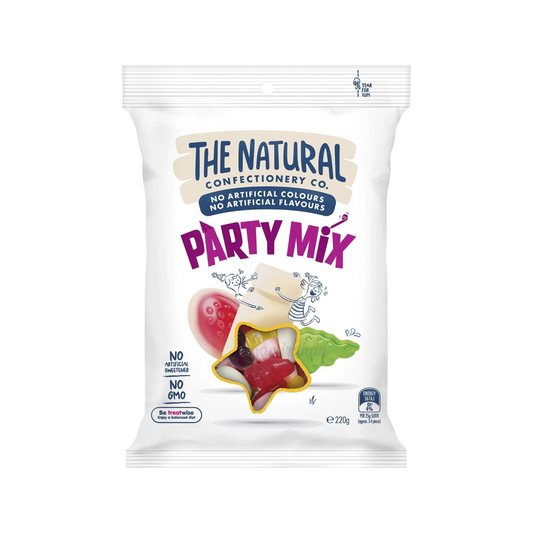 The Natural Confectionery Co. Party Mix Lollies are Aussie made jelly treats, packed full of deliciousness. No artificial colours, flavours, GMOs, sweeteners or high fructose corn syrup. Halal certified. Best genuine imported foreign Australian candy chocolate real healthy snack sweets price in Dhaka Bangladesh.