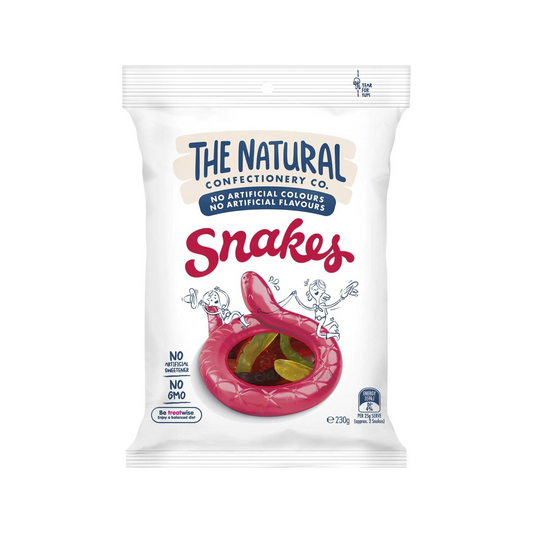 The Natural Confectionery Co. Snakes Lollies are Aussie made jelly treats, packed full of deliciousness. No artificial colours, flavours, GMOs, sweeteners or high fructose corn syrup. Halal certified. Best genuine imported foreign Australian candy chocolate real healthy snack sweets price in Dhaka Bangladesh.