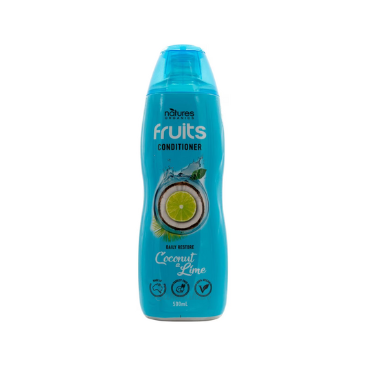 Natures Organics Fruits Conditioner Coconut Lime contains plant-derived conditioning ingredients to help restore moisture to your hair with a Coconut & Lime fresh fruity fragrance. Vegan suitable. Best foreign genuine Australian Aussie imported real original premium shampoo hair-fall healthy price in Dhaka Bangladesh.