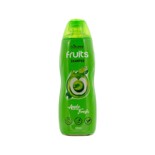 Natures Organics Fruits Shampoo Apple Fresh contains plant-derived ingredients to help restore & revitalize health to your hair with a fresh fruity apple fragrance. Vegan suitable. Best foreign genuine Australian Aussie imported real original premium shampoo safe hair-fall healthy price in Dhaka Bangladesh.