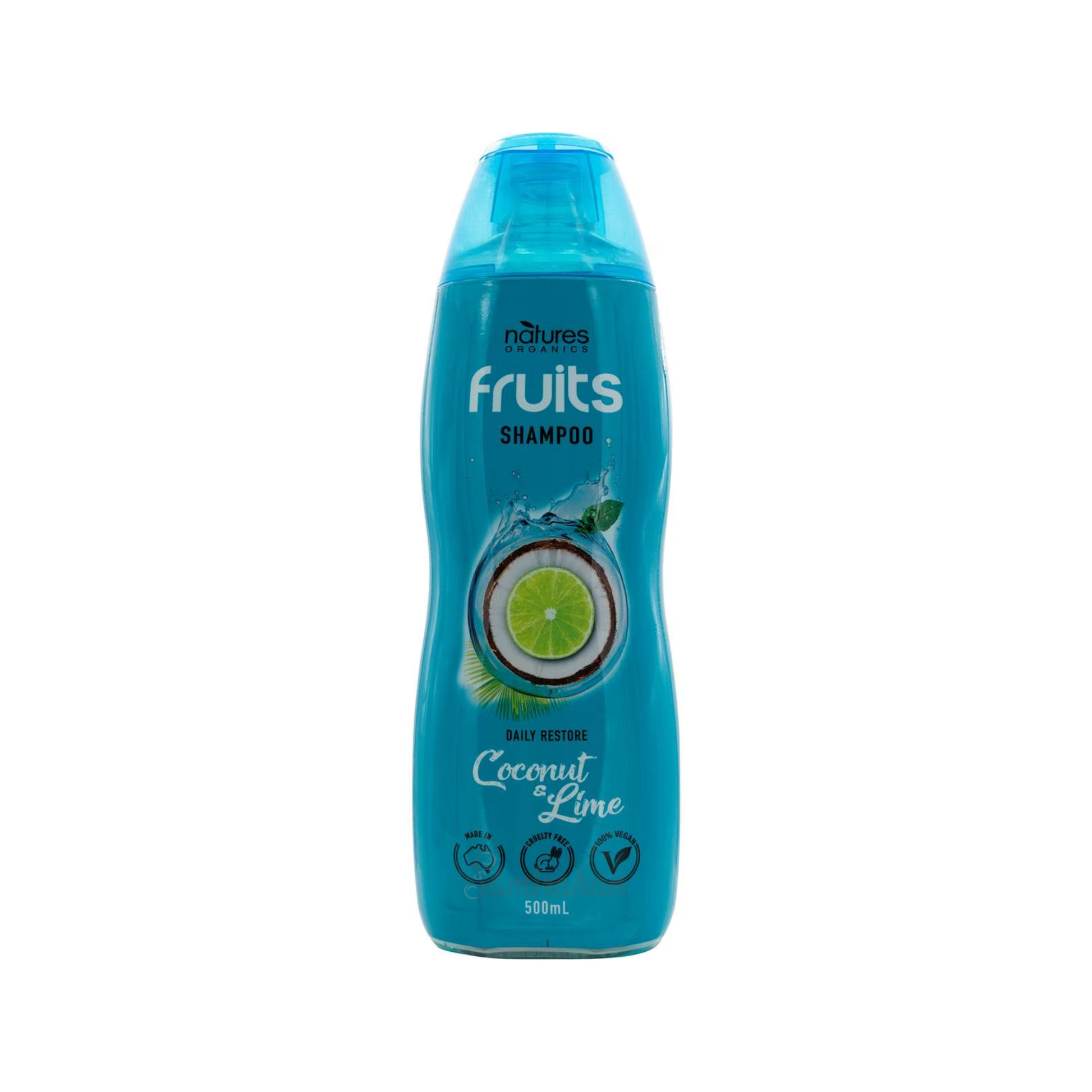 Natures Organics Fruits Shampoo Coconut Lime contains plant-derived conditioning ingredients to help restore moisture to your hair with a Coconut & Lime fresh fruity fragrance. Vegan suitable. Best foreign genuine Australian Aussie imported real original premium shampoo safe hair-fall healthy price in Dhaka Bangladesh.