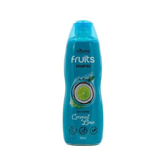Natures Organics Fruits Shampoo Coconut Lime contains plant-derived conditioning ingredients to help restore moisture to your hair with a Coconut & Lime fresh fruity fragrance. Vegan suitable. Best foreign genuine Australian Aussie imported real original premium shampoo safe hair-fall healthy price in Dhaka Bangladesh.