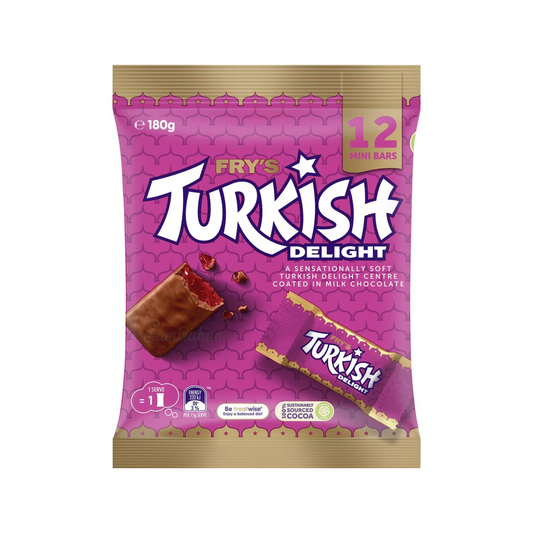 Cadbury Fry's Turkish Delight is a A sensationally soft Turkish Delight centre coated in Milk Chocolate. Halal suitable. Best imported foreign Australian Aussie genuine premium sweets gift idea ideas romantic valentine candy real snack chocolate cocoa price in Dhaka Chittagong Sylhet Barisal Rajshahi Bangladesh.