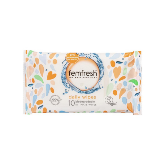 Femfresh Feminine Intimate Wipes gently cleans the skin in your intimate area & leaves you feeling fresh & confident. Suitable for use during period. Gynaecologist & dermatologist tested. Best genuine real foreign imported Australian Aussie premium brand female care vaginal private hygiene price in Dhaka Bangladesh.