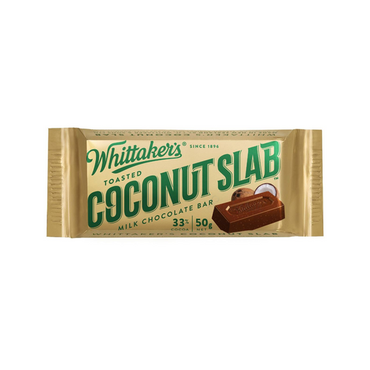 Whittaker's Coconut Chocolate Slab is a smooth 33% refined Creamy Milk chocolate, packed with toasted coconut. Halal suitable. Best imported foreign Australian Aussie genuine authentic premium quality sweets gift idea candy real snack choco cocoa price in Dhaka Chittagong Sylhet Rajshahi Bangladesh.