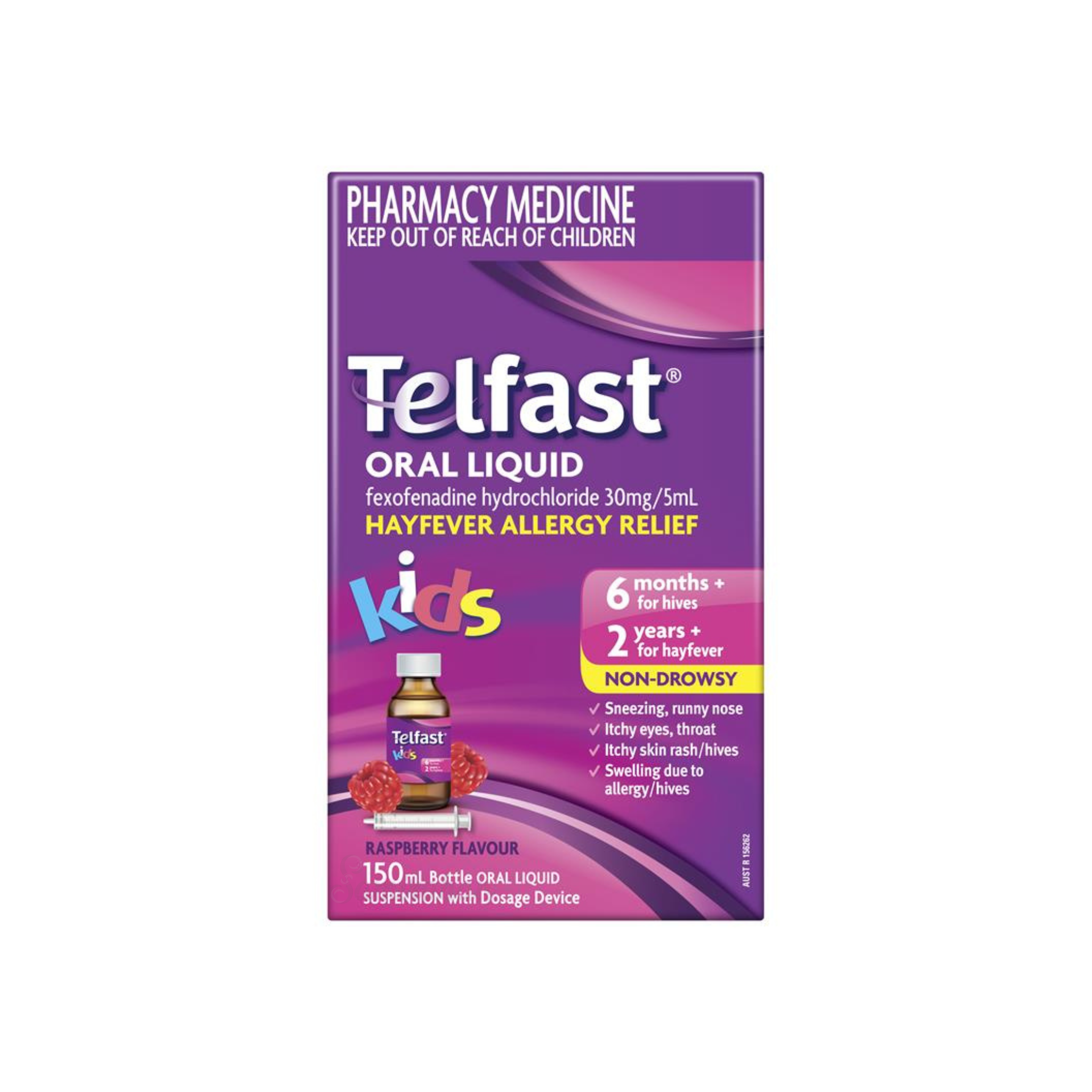 Telfast Hayfever Allergy Relief Kids Antihistamine Liquid Non-Drowsy ...