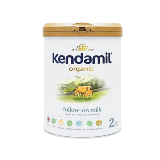 Kendamil Organic 2 Follow-On Milk Powder Formula 6-12 Months is a EU Organic Certified, whole milk powder formula made with milk from grass-fed British cows. Vegetarian & Halal certified. Best genuine authentic real imported foreign UK England premium quality safe baby food cheap price in Dhaka Sylhet Bangladesh.
