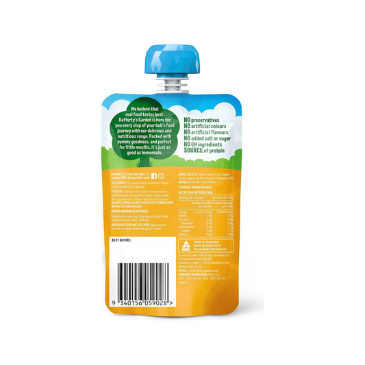 Rafferty's Garden Chickpea Corn Carrot Protein Baby Food fruits vegetable Best import Australia authentic premium kids snack healthy discount cheap price in BD
