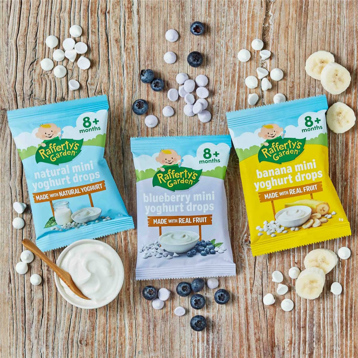 Yoghurt Drops Raspberry Rafferty's Garden Natural Mini Yoghurt Drops Baby Snack 8+ Months 8g ...