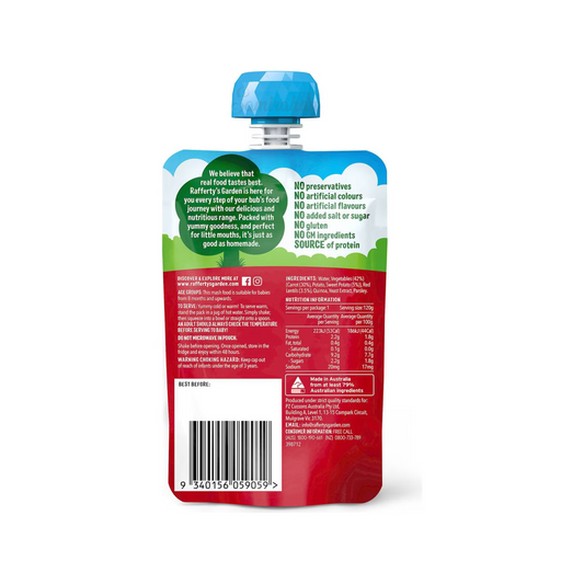 Rafferty's Garden Red Lentil Carrot Sweet Potato Baby Food Pouch fruit vegetable Best import Australia authentic premium snack healthy discount low price in BD