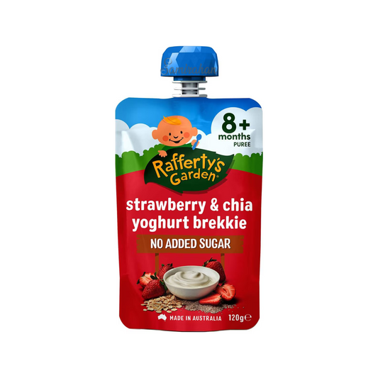 Rafferty's Garden Strawberry Chia Yoghurt Brekkie Baby Food Pouch fruit vegetable Best import Australia authentic premium snack healthy discount low price in BD