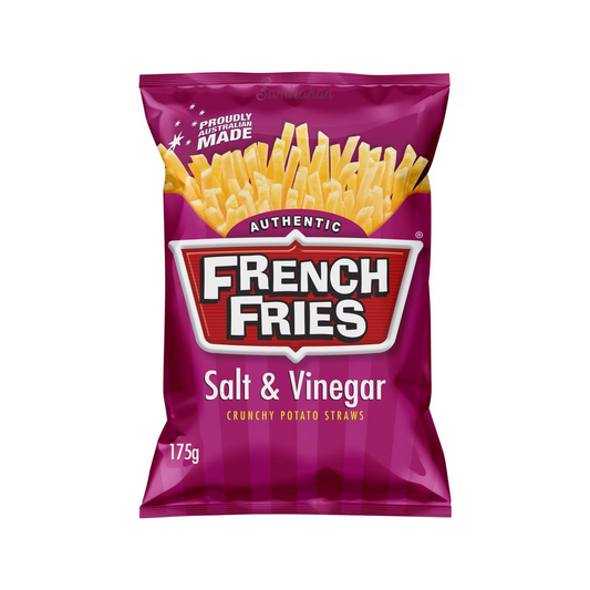 French Fries Sea Salt & Vinegar Potato Chips are an authentic French Fry experience with a unique satisfying crunch. Gluten Free, Vegetarian. No artificial colour or preservatives. Halal suitable. Best genuine authentic real imported foreign Australian premium quality safe snacks chip cheap price in Dhaka Bangladesh.