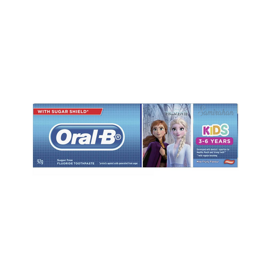 Oral B Kids Toothpaste with sugar shield protects your child's teeth against acids from sugars in everyday food. This sugar free fluoride toothpaste promotes Healthy and Strong Teeth in kids. Best genuine authentic imported foreign Australian premium real quality dental children toothpaste price in Dhaka Bangladesh.