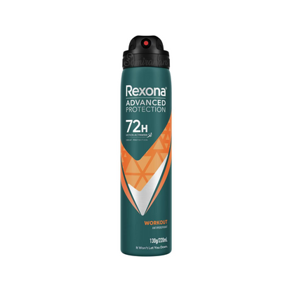 Rexona Advanced Protection Deodorant For Men - Workout aerosol provides 72 hours of nonstop sweat & odour protection – giving you the confidence to start moving & take on the day. Best imported foreign Australian authentic original genuine real premium quality luxury brand cheap fragrance price in Dhaka Bangladesh.