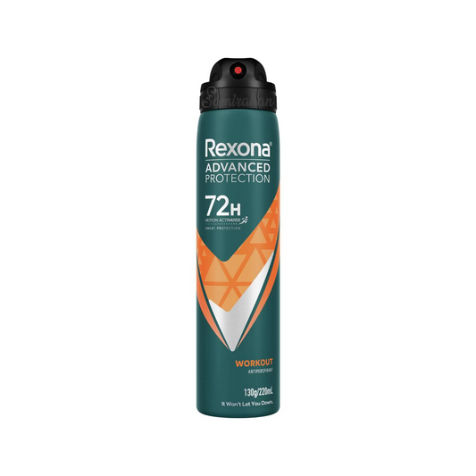 Rexona Advanced Protection Deodorant For Men - Workout aerosol provides 72 hours of nonstop sweat & odour protection – giving you the confidence to start moving & take on the day. Best imported foreign Australian authentic original genuine real premium quality luxury brand cheap fragrance price in Dhaka Bangladesh.