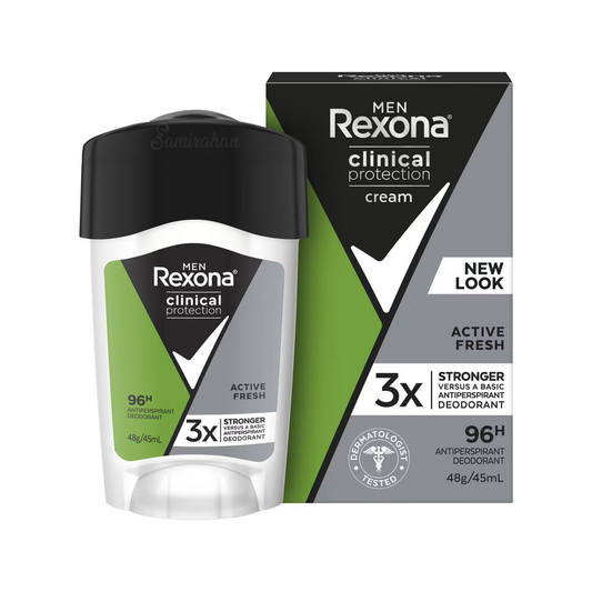 Rexona Clinical Protection Deodorant For Men - Active Fresh offers 3x more sweat protection than a basic antiperspirant deodorant, with a fresh, masculine scent. Best imported foreign Australian authentic original genuine real premium quality luxury brand cheap fragrance price in Dhaka Chittagong Bangladesh.