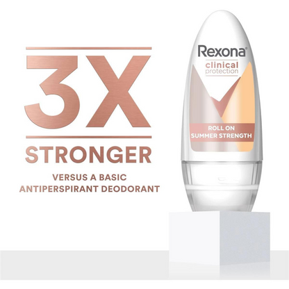 Rexona Clinical Protection Deodorant Roll-On For Women - Summer Strength is a clinical-strength antiperspirant roll on you can rely on, energetic scent of natural flowers. Best imported foreign Australian authentic original genuine real premium quality luxury brand cheap fragrance price in Dhaka Chittagong Bangladesh.