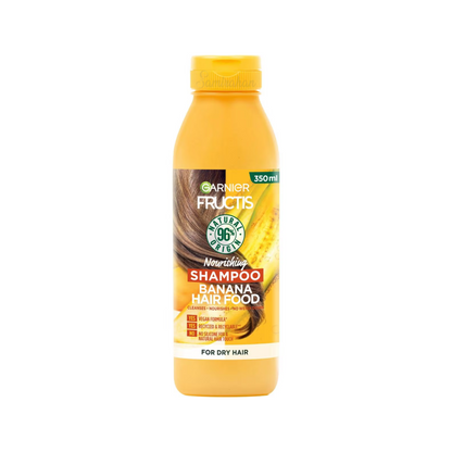 Garnier Fructis Hair Food Banana shampoo, enriched with banana extract & moisturising nutrients, is the luscious healthy treat dry hair is craving. Vegan suitable. Best foreign genuine authentic Australian haircare imported real premium original conditioner hair-fall fall safe healthy cheap price in Dhaka Bangladesh.