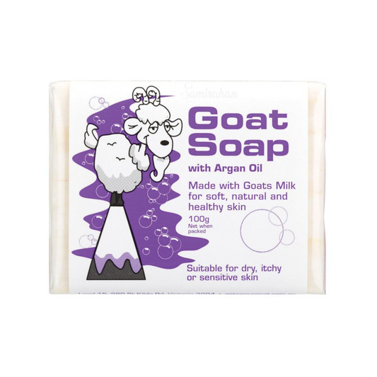 Goat Soap With Argan Oil contains exotic and fragrant Argan Oil which is high in Vitamin E, essential fatty acids & antioxidants. Suitable for dry, itchy, sensitive & eczema-prone skin. Best imported foreign Australian Aussie genuine authentic premium real quality skincare beauty bath soap price in Dhaka Bangladesh.