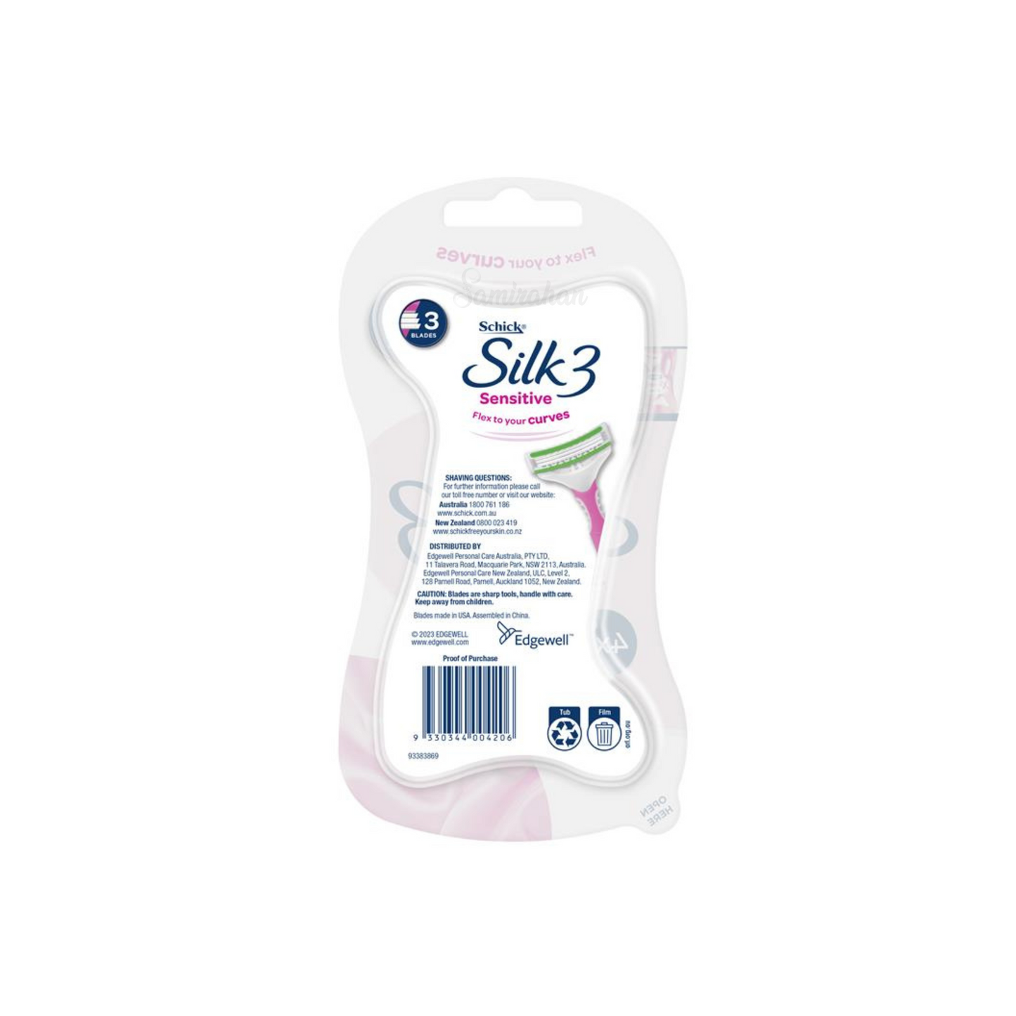 Schick Silk 3 Sensitive Women's Disposable Razor 4 Pack