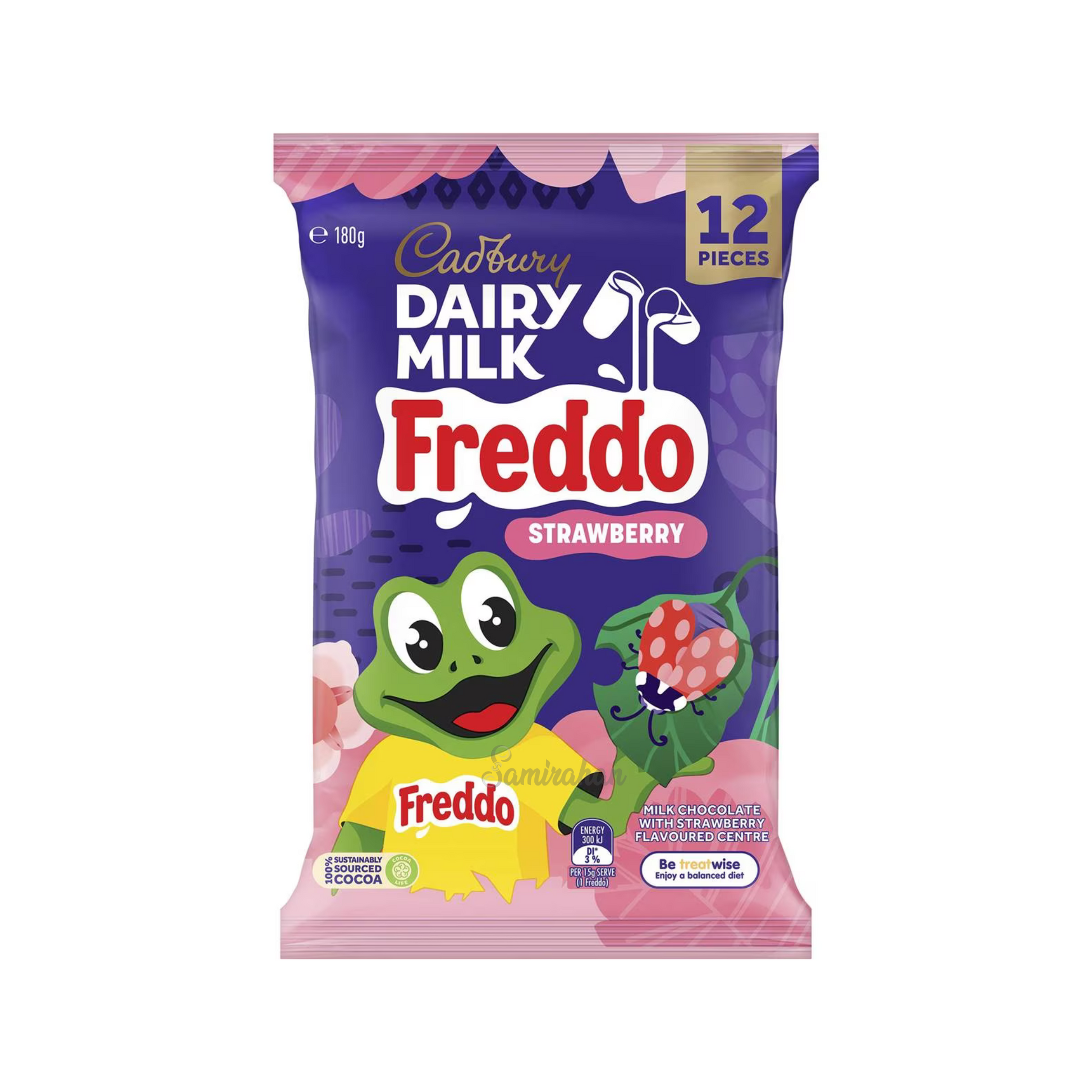 Cadbury Dairy Milk Chocolate Freddo Strawberry Sharepack 12 Pack 180g cadbury-dairy-milk-chocolate-freddo-strawberry-sharepack-12-pack-180g