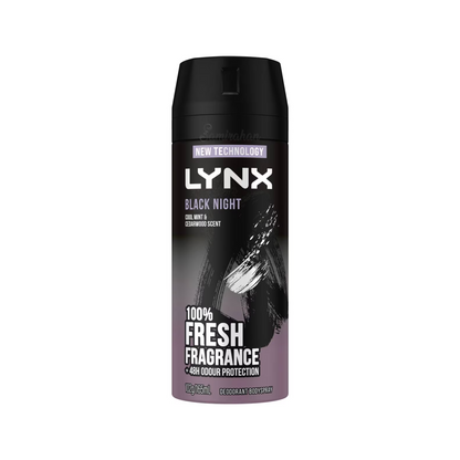 Lynx Deodorant Body Spray For Men Black Night (Australia) 165mL