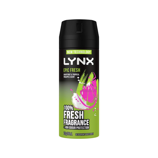 Lynx Deodorant Body Spray Epic Fresh keeps you smelling fresh all day. Best imported foreign Australian Aussie anti-perspirant antiperspirant deo premium genuine authentic original real quality nice boyfriend bf scent perfume men's grooming gift idea ideas cheap price in Dhaka Chittagong Sylhet Comilla Bangladesh.