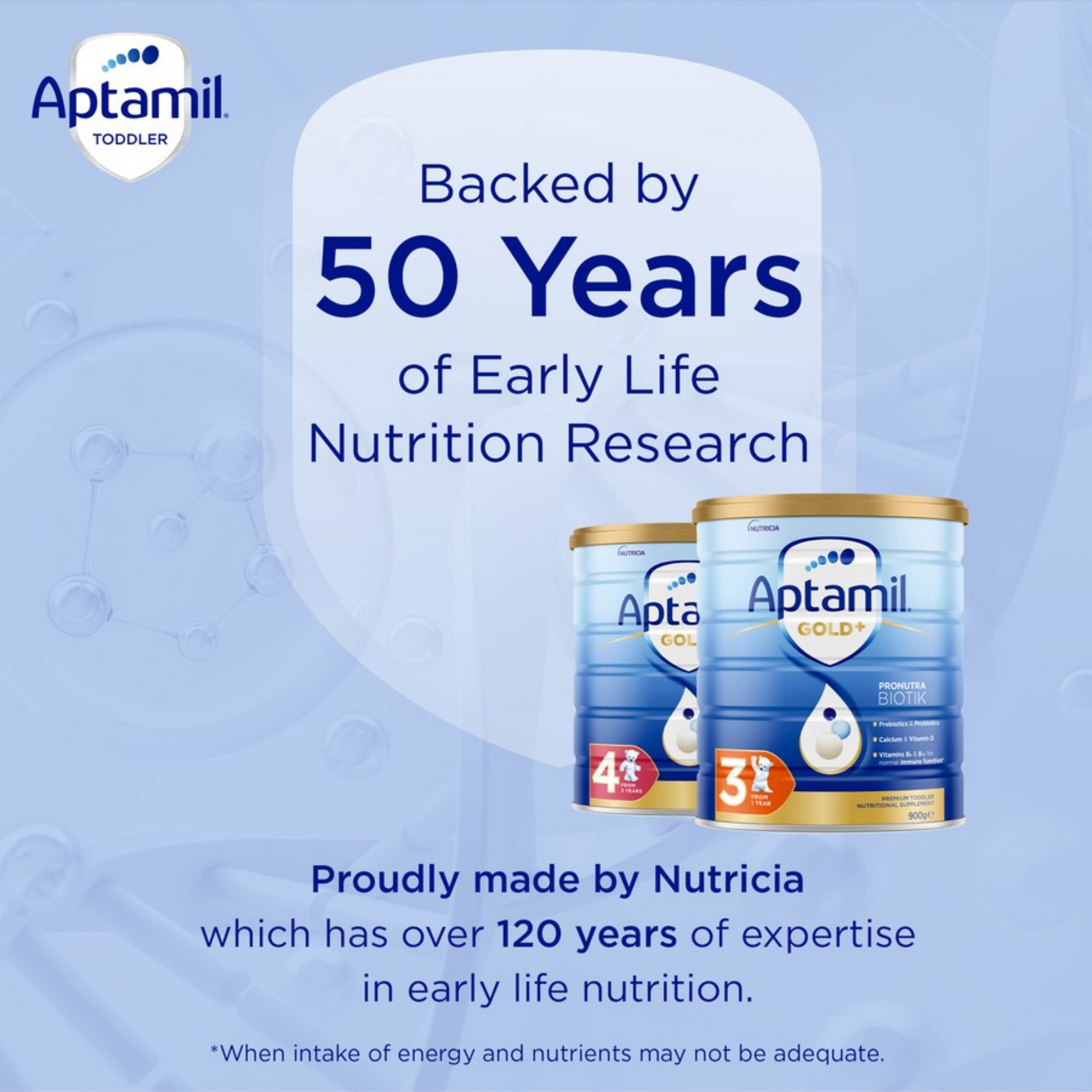 Aptamil Gold+ 3 Toddler Milk Formula From 1+ Year is a nutritional supplement premium baby milk formula, suitable for infants from 1 years and over. Halal & vegetarian suitable. Best genuine real authentic Australian New Zealand cow quality safe healthy feeding food powder cheap price in Dhaka Chittagong Bangladesh.