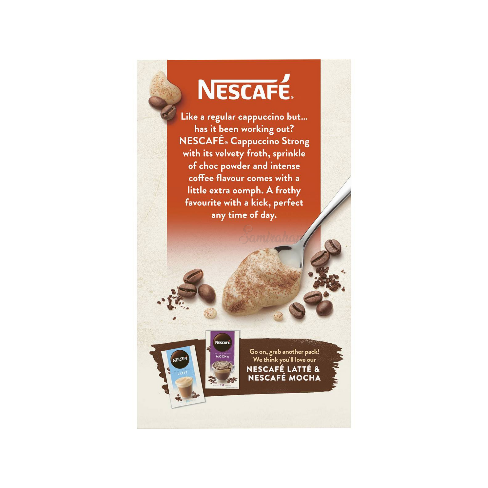 Nescafe Strong Cappuccino Coffee makes your daily coffee routine a little more enjoyable. With a delectable layer of velvety froth & quality strong coffee flavour. Best genuine authentic foreign imported real premium Australian instant strong delicious drink coffee price in Dhaka Chittagong Sylhet Rajshahi Bangladesh.