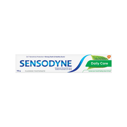 Sensodyne Daily Care Toothpaste Sensitive is specially formulated to relieve sensitivity & for strong teeth. Best genuine authentic real imported foreign Australian American premium luxury safe quality healthy tooth dental white beautiful nice health fluoride cheap price in Dhaka Chittagong Sylhet Bangladesh.