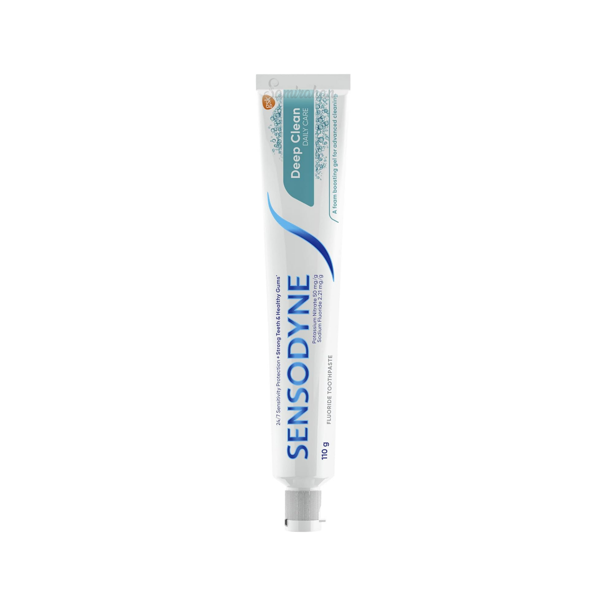 Sensodyne Deep Clean toothpaste is specially formulated to relieve sensitivity. Best genuine authentic real imported foreign Australian American premium luxury safe quality healthy tooth dental white beautiful nice health brushing smile bad breath fluoride cheap price in Dhaka Chittagong Sylhet Barisal Bangladesh.