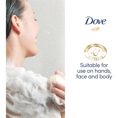 Dove Beauty Cream Bar Soap is infused with nourishing shea butter & warm vanilla scent that leaves your skin feeling silky-smooth. Best imported foreign Australian Aussie American genuine authentic original premium quality real hygiene skincare beauty care healthy price in Dhaka Chittagong Sylhet Barisal Bangladesh.