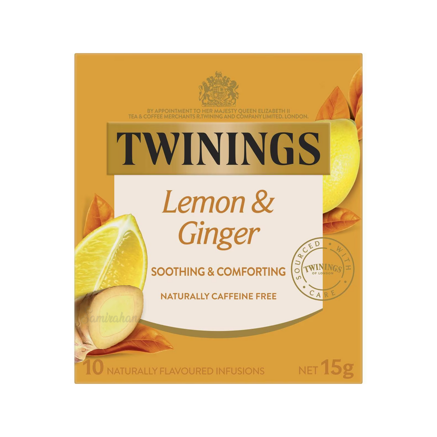 Twinings Lemon & Ginger Tea is a flavoured herbal infusion that is naturally caffeine free. Best genuine authentic foreign imported real Australian British UK instant strong delicious premium luxury quality original tasty infused English tea bag cheap price in Dhaka Chittagong Sylhet Rajshahi Bangladesh.