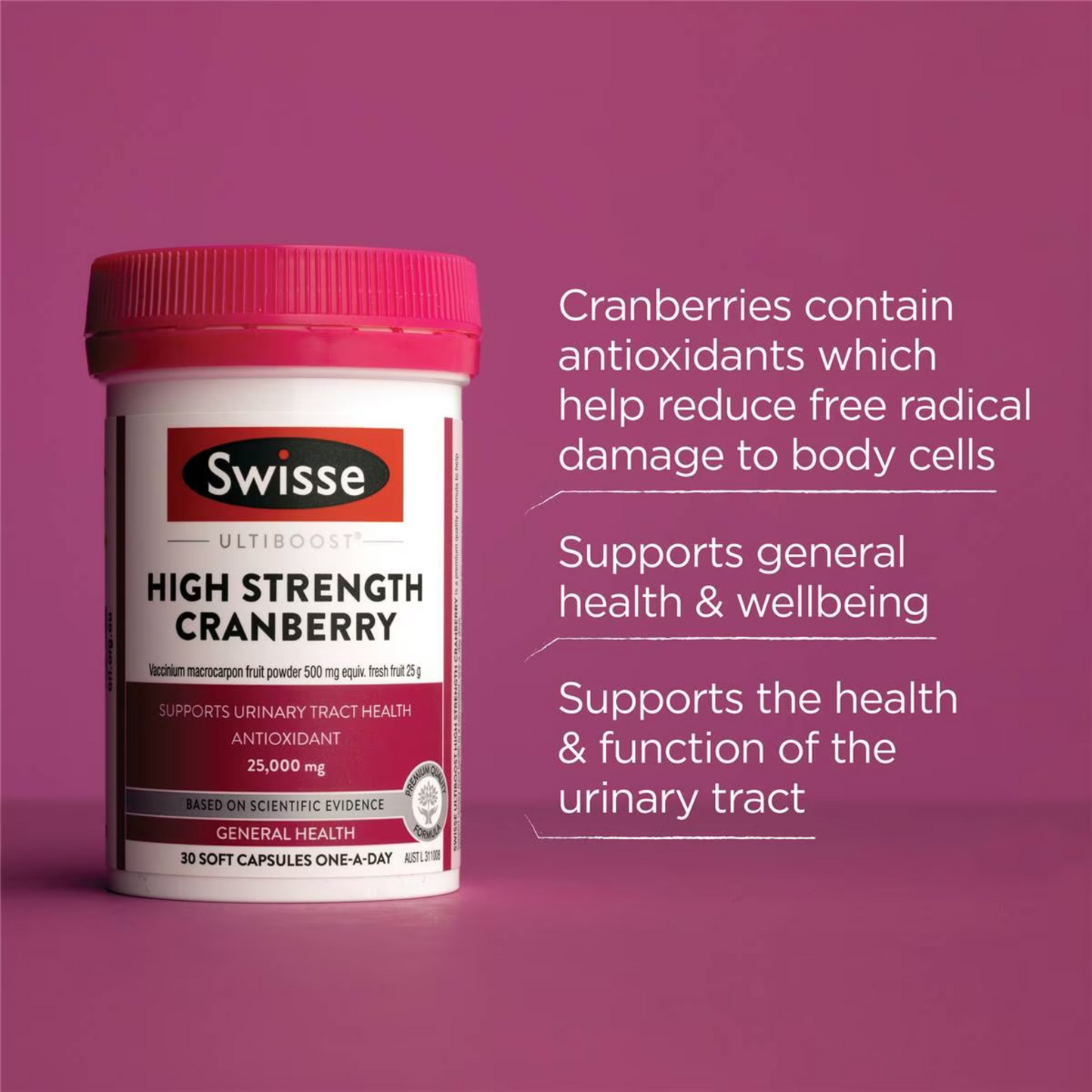 Swisse Ultiboost High Strength Cranberry Capsules 25000mg is a premium quality formula that supports urinary tract health and function. Best imported foreign Australian Aussie authentic genuine original real girl Women care premium brand dietary luxury quality tablet cheap price in Dhaka khulna Chittagong Bangladesh