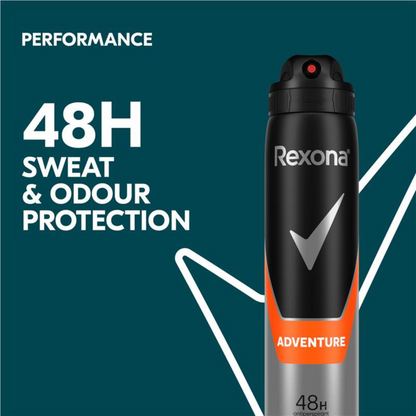 Stay fresh and protected all day long with Rexona Men Adventure Aerosol Antiperspirant Deodorant. imported foreign Australian genuine perfume man premium features Antiperspirant sweat good quality perfect Advanced alcohol free Confidence luxury original brand Body Activated cheap fragrance price in bd Dhaka Bangladesh