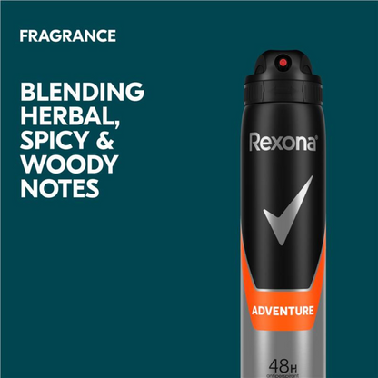 Stay fresh and protected all day long with Rexona Men Adventure Aerosol Antiperspirant Deodorant. imported foreign Australian genuine perfume man premium features Antiperspirant sweat good quality perfect Advanced alcohol free Confidence luxury original brand Body Activated cheap fragrance price in bd Dhaka Bangladesh