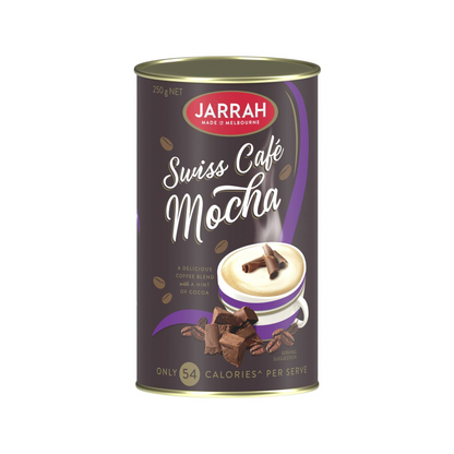 Jarrah Swiss Café Mocha is a low-calorie, delicious coffee blend with a hint of cocoa. Halal suitable Best imported foreign Australian Aussie genuine authentic luxury premium quality delicious healthy food strong flavour smooth irresistibly good instant ideas energy foreign original cheap price in bd Dhaka Bangladesh