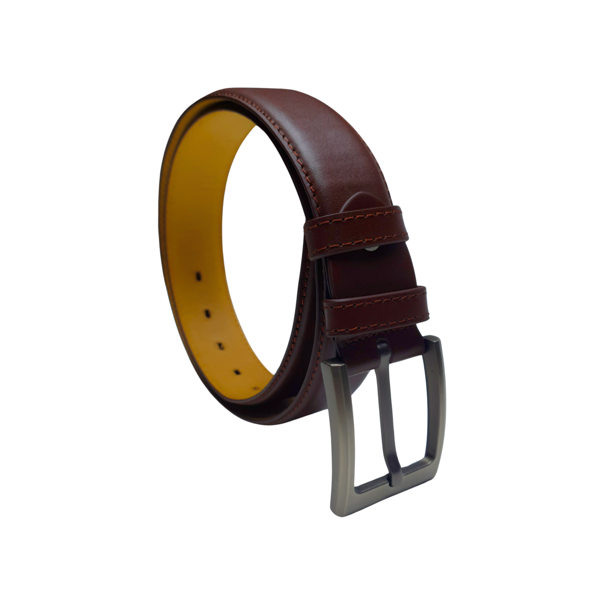 Men's Premium Waist Belt Authentic Leather Chocolate Color steel buckle style vegtan exclusive comfort fit fashion amazon price Dhaka Khulna Chittagong Sylhet Khilkhet Nikunja Kuril Mohakhali DOHS Kalabagan Dhanmondi Keraniganj Daraz Ailibaba Amazon aarong yellow