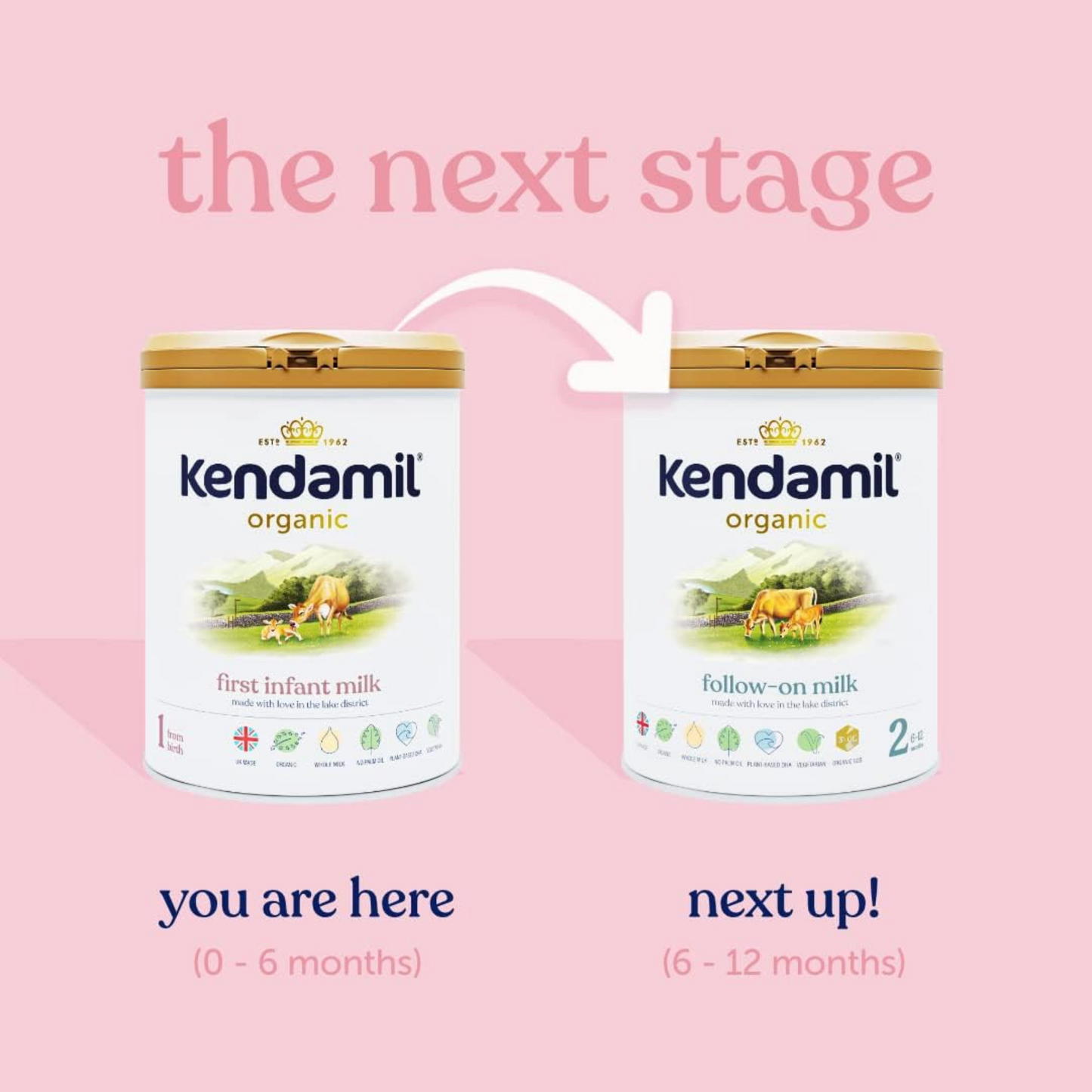 Kendamil Organic 1 Follow-On Milk Powder Formula 6-12 Month EU cow growth Best authentic imported UK England premium brand safe baby food low price in bd Sylhet