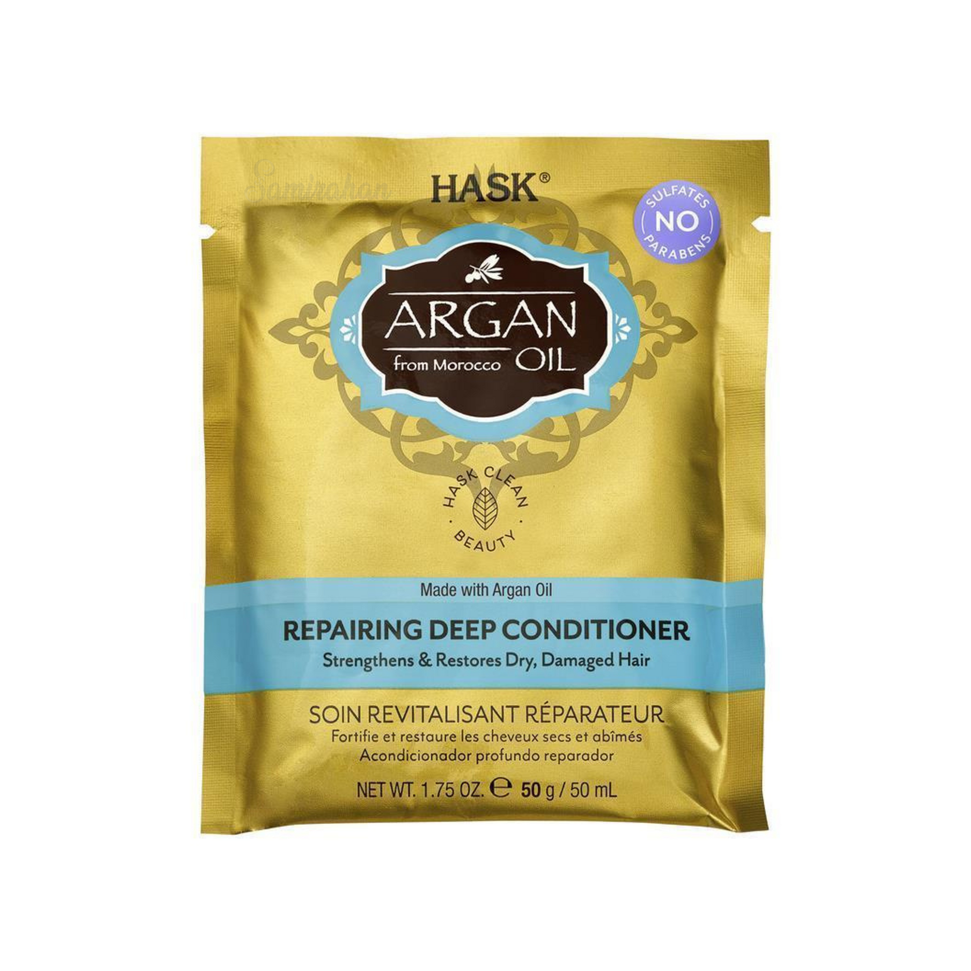 This Hask Argan Oil Repairing Deep Conditioning Treatment is ideal for dry, damaged, and over-processed hair. Best imported genuine authentic original dry soft premium organic quality health beauty skincare dietary anti ageing incredibly Softens renews Clean restores shiny silky  Protein  price in bd Dhaka Bangladesh