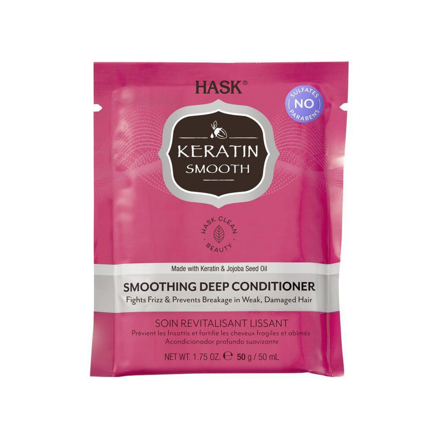 Get soft and shiny Hair with Hask Keratin Smoothing Deep Conditioner. Best imported foreign genuine authentic original dry soft premium organic haircare quality health beauty skincare dietary anti ageing incredibly Softens renews Clean restores shiny silky  Protein  cheap price in bd Dhaka Chittagong Sylhet Bangladesh