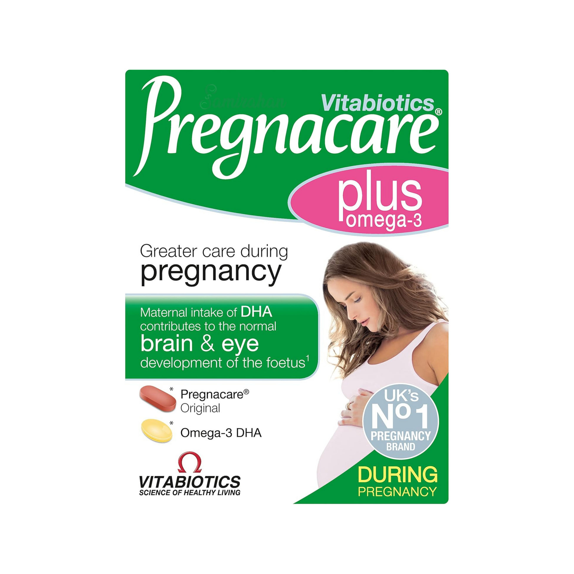 Vitabiotics Pregnacare Plus Omega 3 is a comprehensive supplement designed for pre-conception, pregnancy, and breastfeeding. Ideal mums energy release imported nutritional support during pregnancy multivitamins original brand Best UK based minerals dietary healthcare woman Calcium available price in bd Dhaka Bangladesh