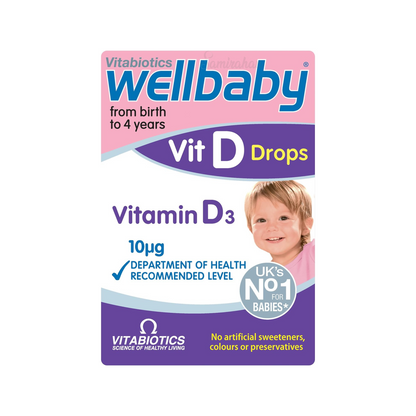 Vitabiotics Wellbaby Vitamin D Drops infants children natural Ideal young Birth to 4 years vegetarians delicious little UK love Best original low price in bd